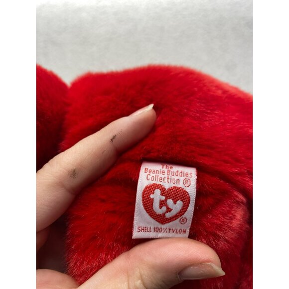 Ty Beanie Buddies Collection 1999 Osito Bear Red With Mexican Flag Plush 14" - Picture 6 of 9